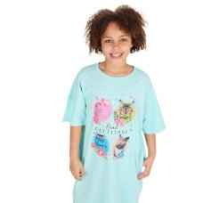 15C639: Older Girls Cattitude Oversized Lounge Dress (One Size)